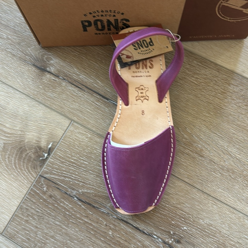 NIB New Pons Wedge Sandals in Purple - Picture 4 of 4